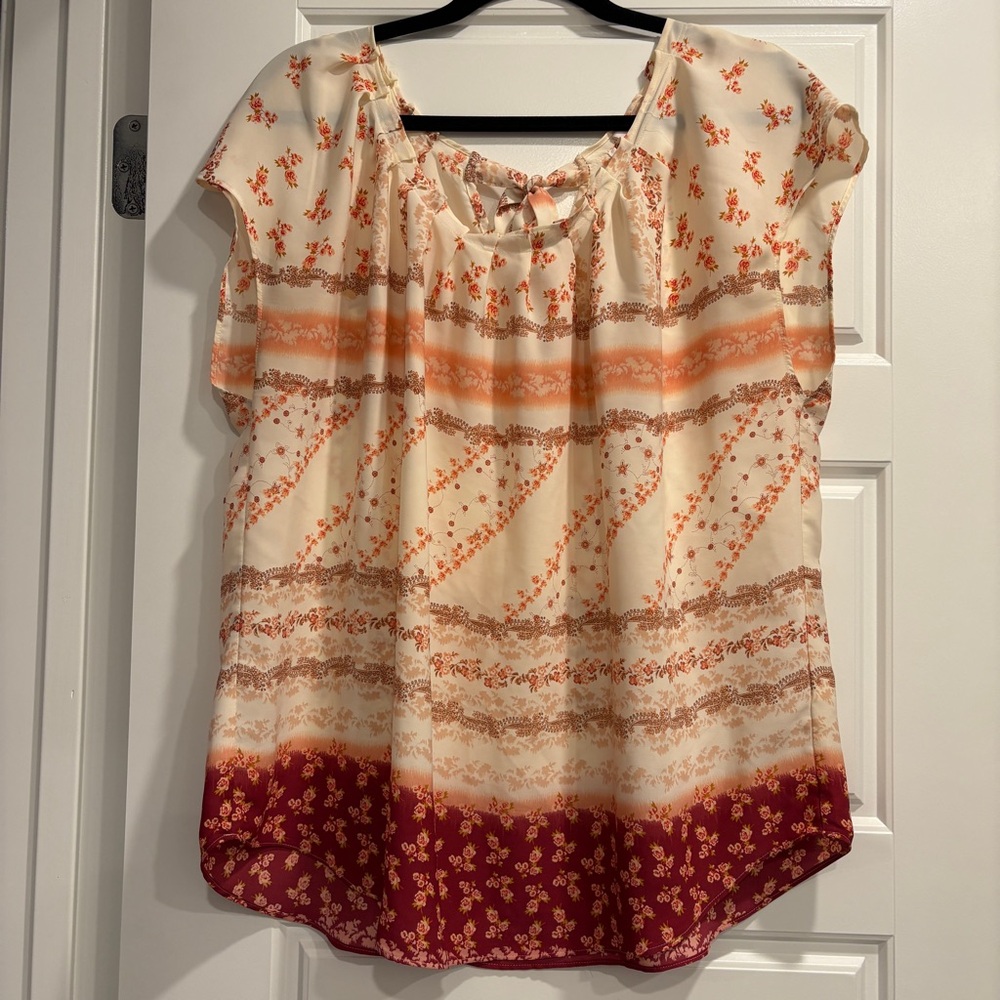 LC by Lauren Conrad Lightweight Dressy Blouse Womens XXL‎ Office Sunday Layering